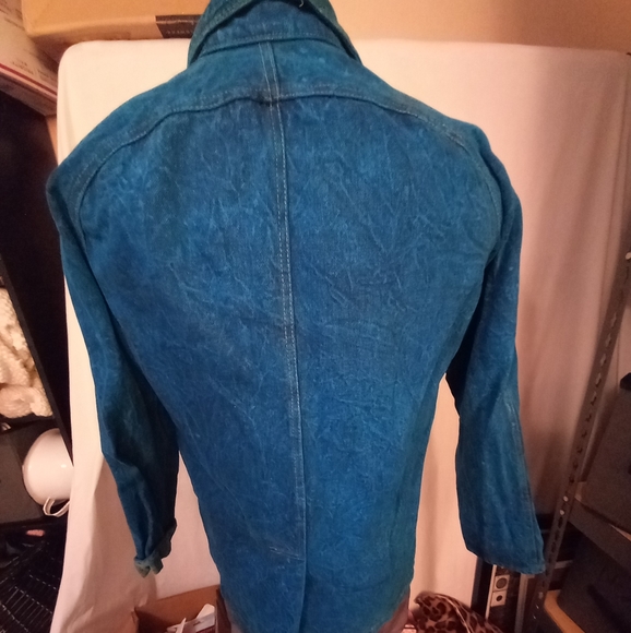 1980's Teal Denim Jacket by Francais of California - Picture 5 of 6